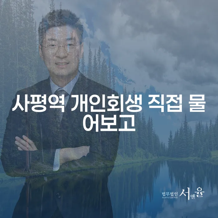 사평역 개인회생 직접 물어보고