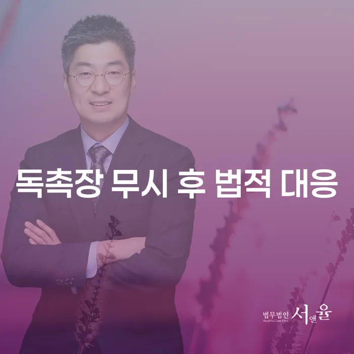 독촉장을 무시하면 어떤 법적 대응이 필요할까요?