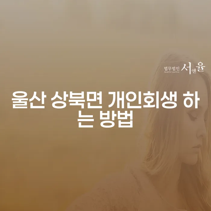 울산 상북면에서 개인회생을 어떻게 신청할까요?